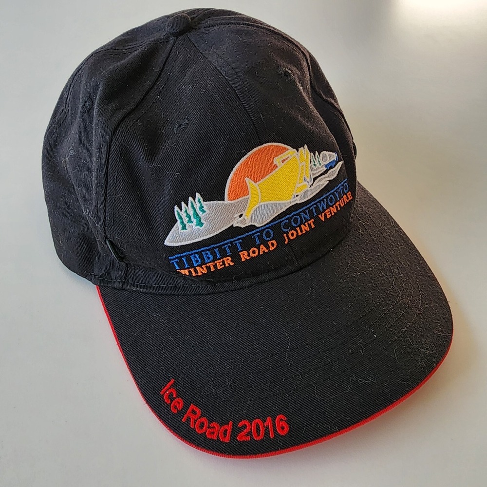 ICE ROAD 2016 Baseball Cap Tibbitt Contwoyto Winter Road Arctic Canada Hat Black